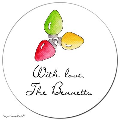 Sugar Cookie Gift Stickers - 3 Lights Sugar Cookie Gift Stickers - 3 Lights